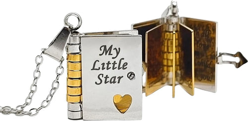 My Little Heart Book Necklace, Little Book Necklace Daughter with Box, Openable with 6 Pages Gifts of Love - Birthday, Graduation & Christmas Gift #1
