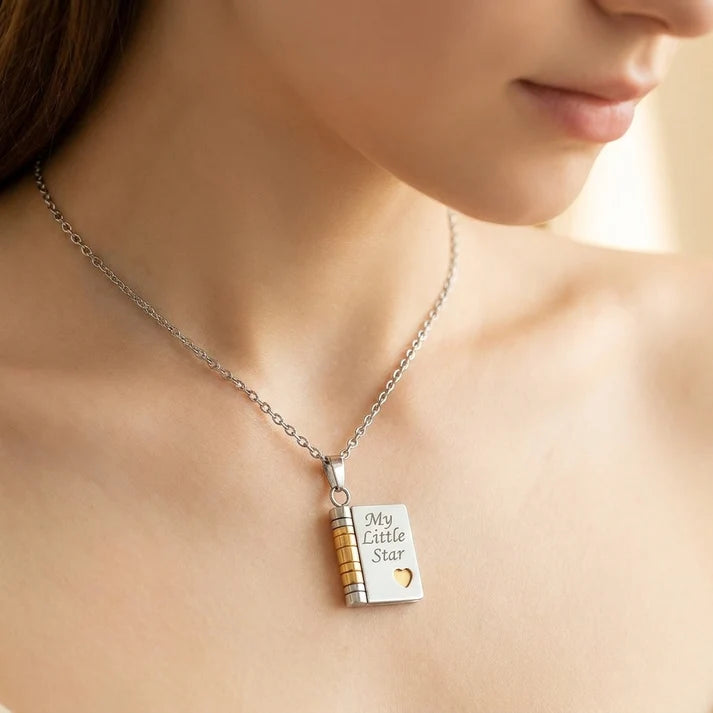 My Little Star Book Necklace for Daughter